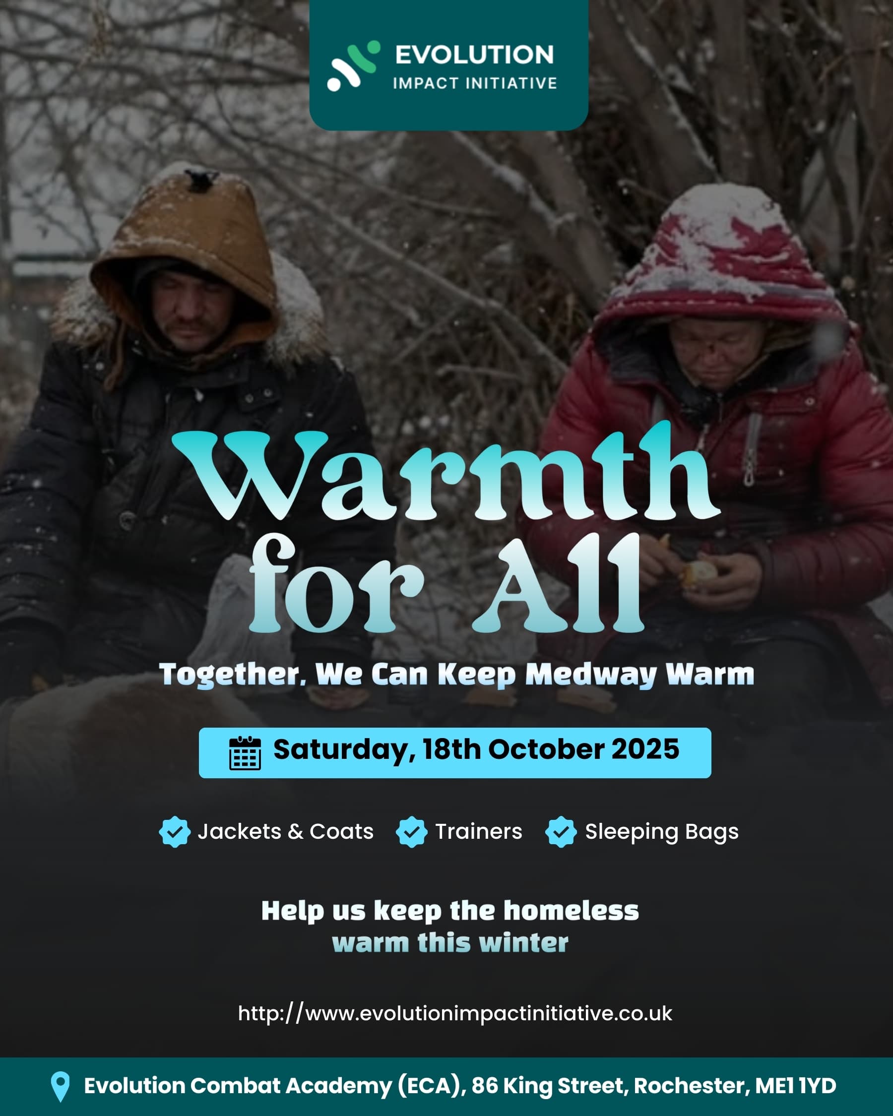 Warmth for all
 18th October 2025 
11:00am – 2:00pm